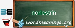 WordMeaning blackboard for norlestrin
